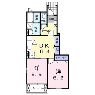 【間取り】 | ヴィラ　エレガントＡ