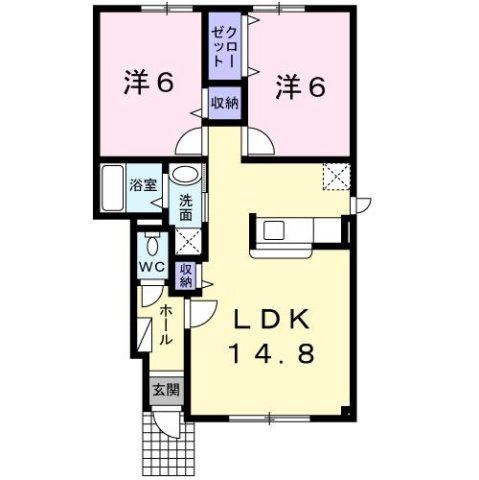 メゾン　ド　ファミーユ美園の間取り