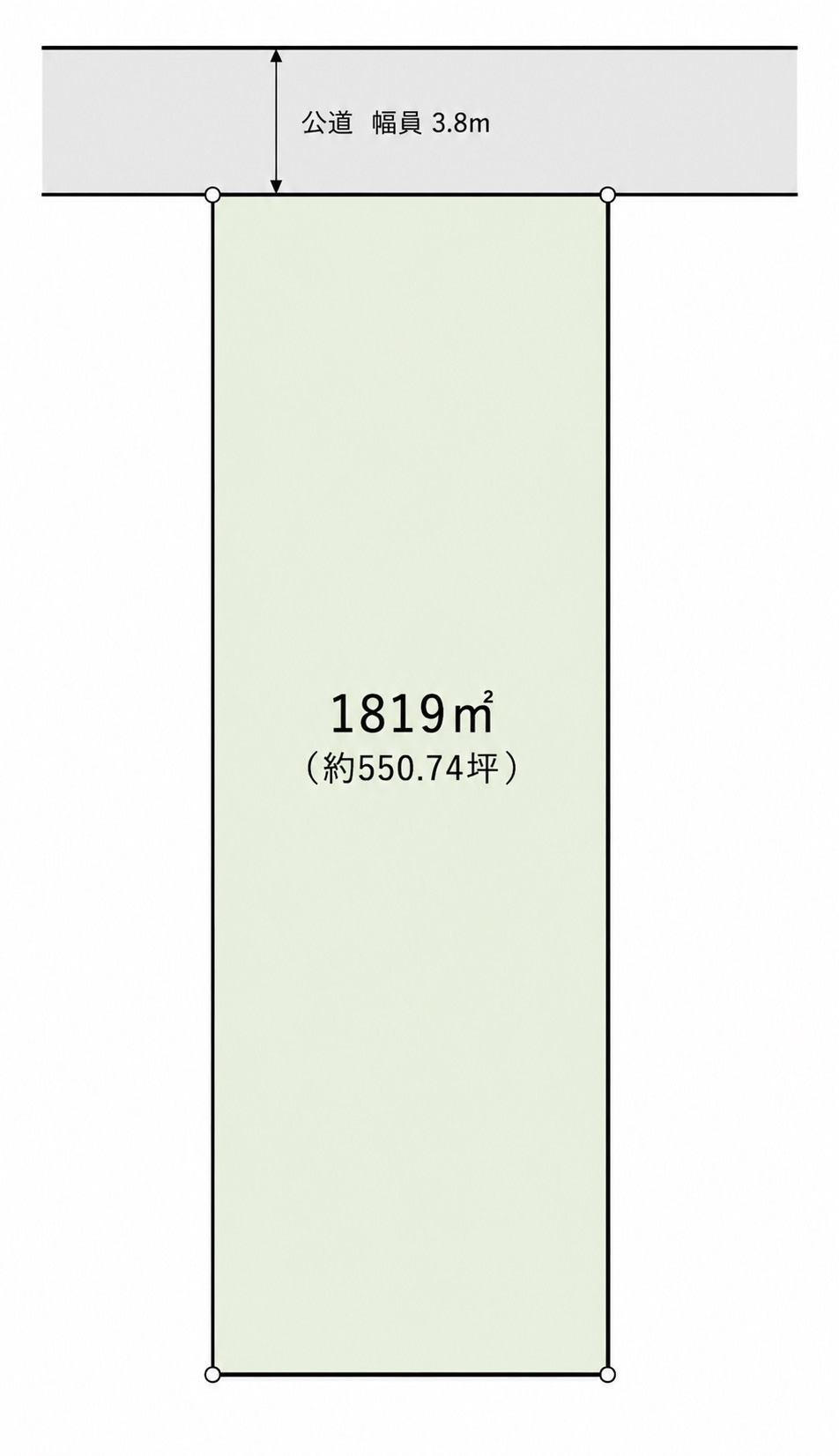 牟礼岡2丁目　土地1,635万　専任室田の土地図