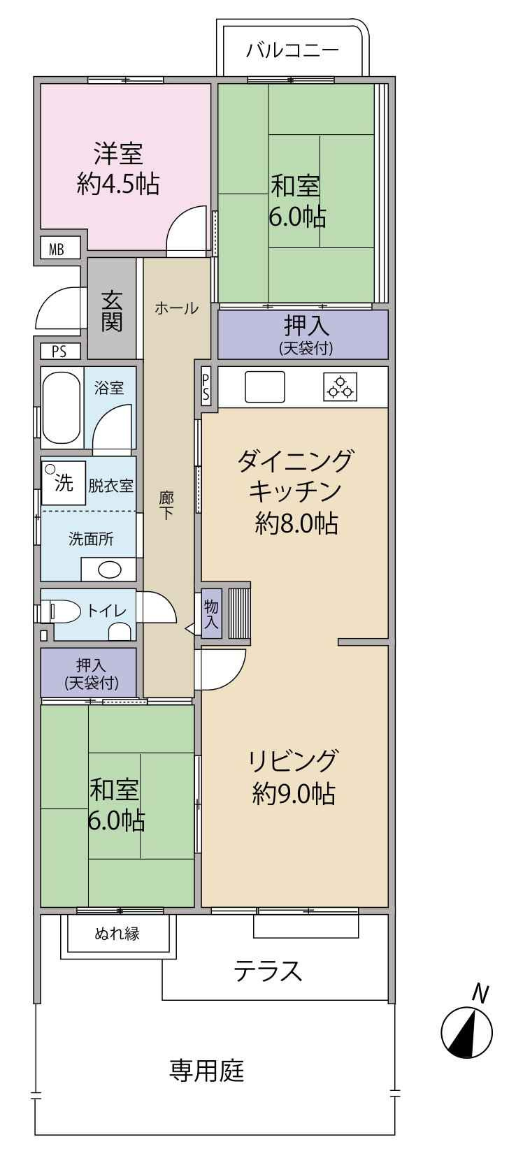 ３LDK間取り図