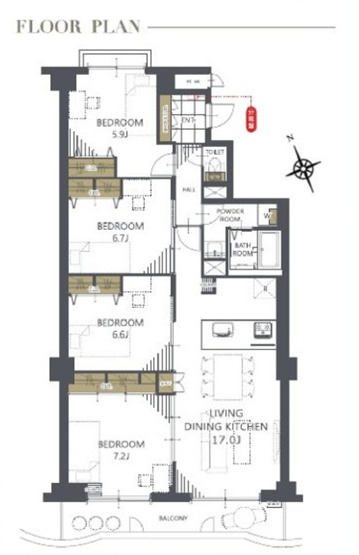 【間取り】 | チサンマンション紺屋町