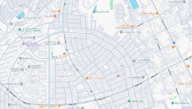 大阪狭山市西山台　第01期　新築一戸建ての地図