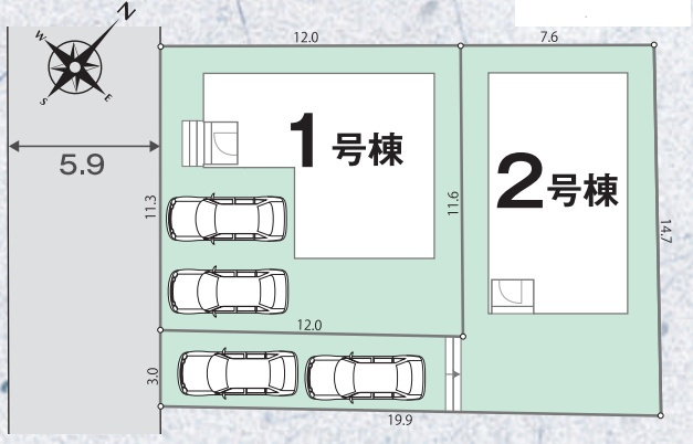 大阪狭山市西山台　第01期　新築一戸建ての区画図|全2区画