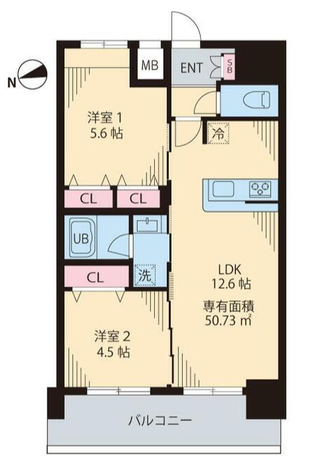 ルカナル門前仲町の間取り