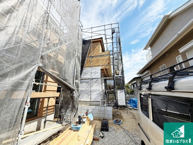 大阪狭山市西山台　第01期　新築一戸建ての外観|現在の進捗状況です！順調に作業進行中、完成が待ち遠しいです！詳細の間取り等、お気軽にお問い合わせください！