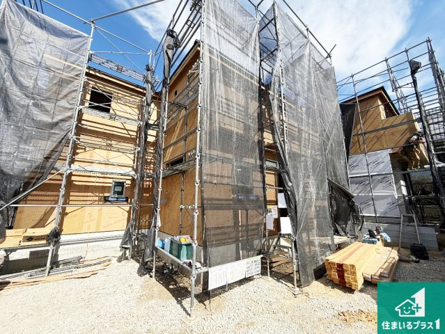 大阪狭山市西山台　第01期　新築一戸建ての外観|周辺は落ち着いた街並みの住宅地！子育てがしやすい住環境です！まだ未完成ですが、現地でしかわからない事もございます。是非一度ご覧ください。