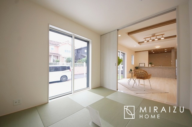 【和室】 | 建物完成につき、実際のお部屋をごゆっくりご見学いただけます。お休みの日にご家族で見学はいかがでしょう。