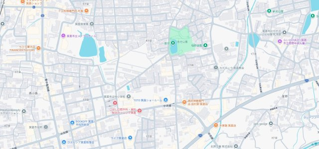 箕面市箕面　新築一戸建ての地図