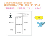 座間市相武台１丁目　売地　71.55平米の画像