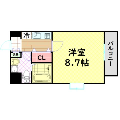 【間取り】 | ディナスティ堺筋本町