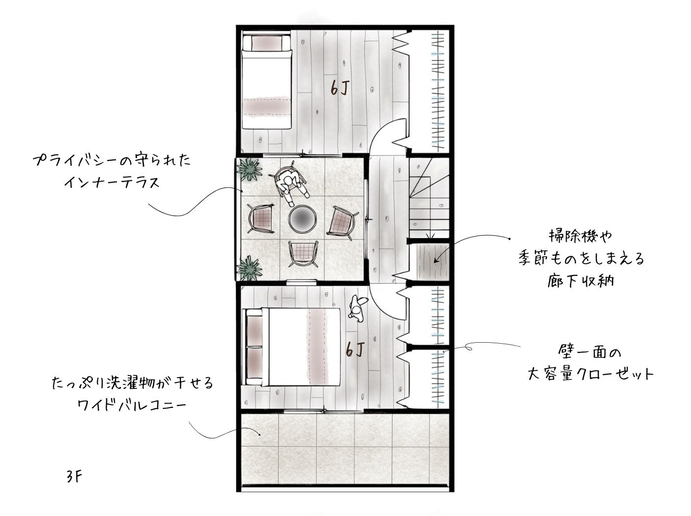 大阪市城東区諏訪4丁目　2号地の参考プラン