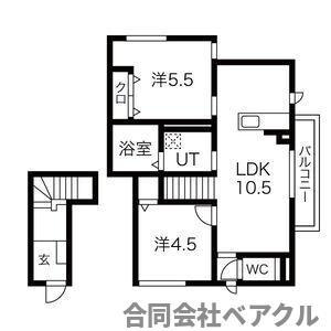 【間取り】 | エルミタージュ下鴨東