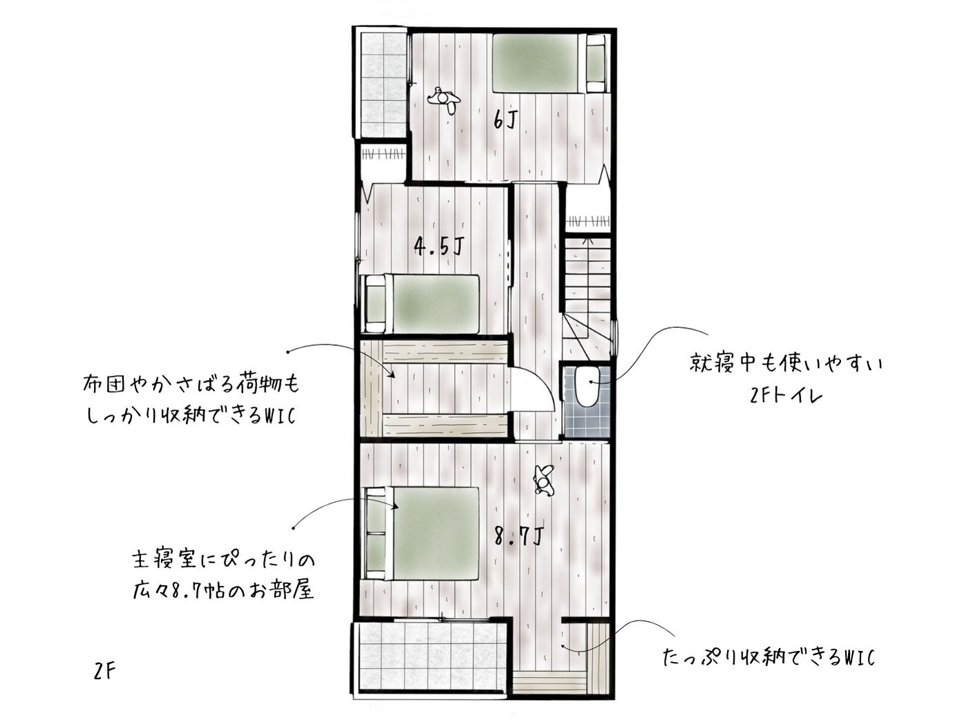 大阪市城東区諏訪4丁目　1号地の参考プラン