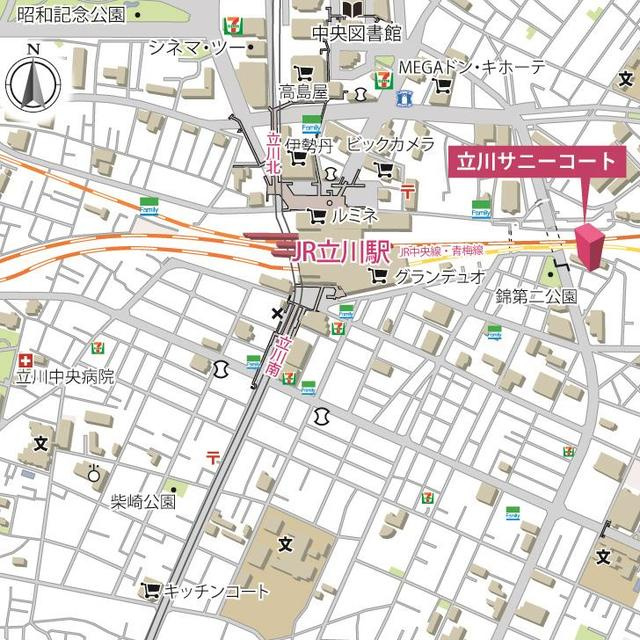 立川サニーコートの地図