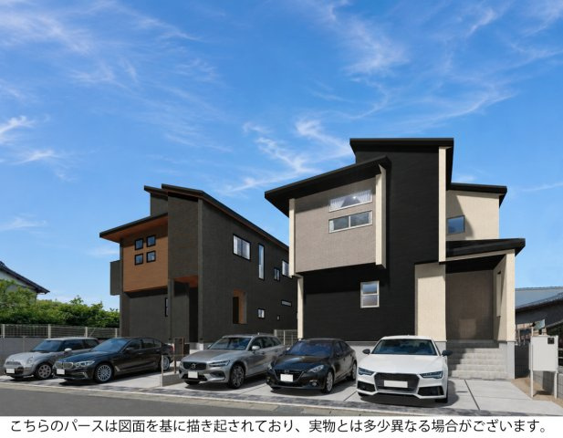 【外観パース】 | 知多市新知東町2丁目1号棟【仲介手数料0円】 | 完成イメージ