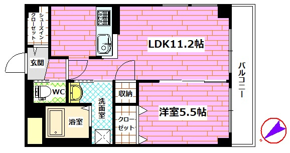 クレール矢賀駅前の間取り