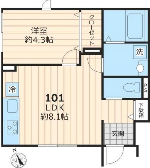 【間取り】 | Ｏｍｂｒａｇｅ　Ｂ（オンブラージュベー）