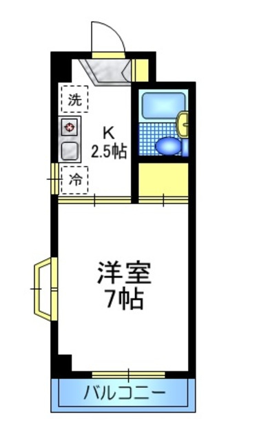 フラット西麻布の間取り|★角部屋２面採光★