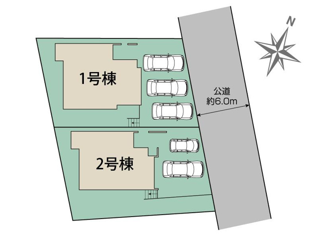 【区画図】 | 知多市新知東町2丁目2号棟【仲介手数料0円】
