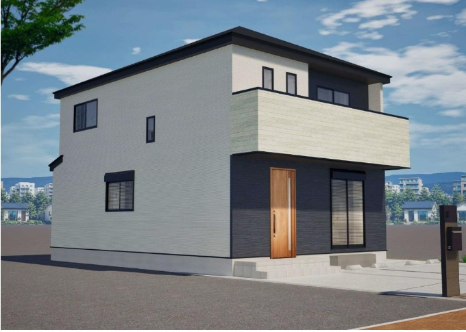 平塚市第2小鍋島　全3棟　2号棟の間取り|外観イメージ2。