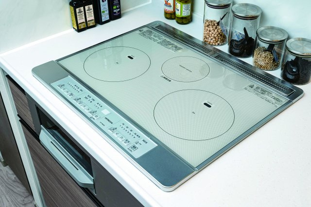 サンパーク新山口駅南グラッセのキッチン|安心のオール電化物件、キッチンはＩＨを採用しています。