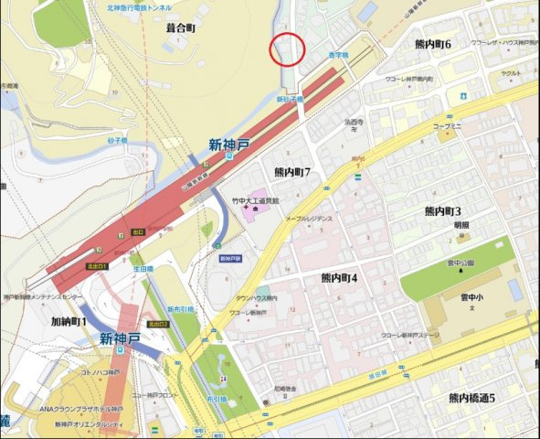 ビーコート熊内の地図