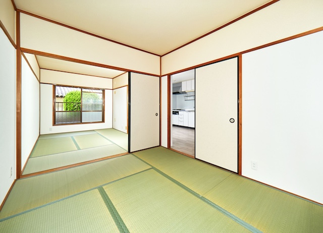 リバーサイド北別府の和室|6帖4.5帖続き和室