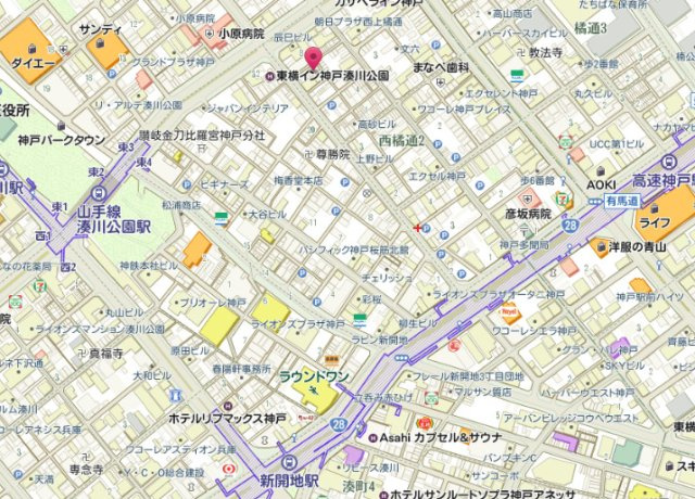 ラムール西上橘通の地図