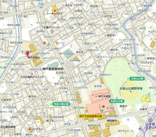 ビーコート下三条の地図