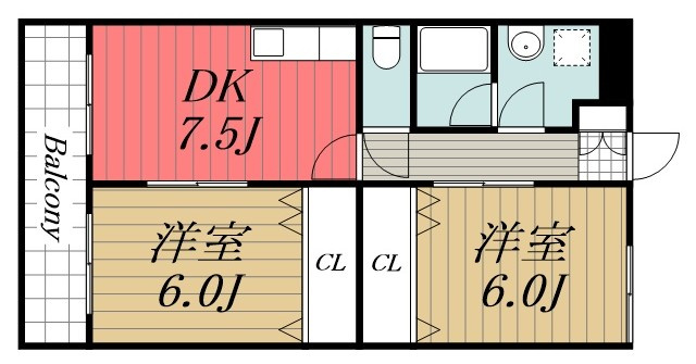 【間取り】 | 向原マンション