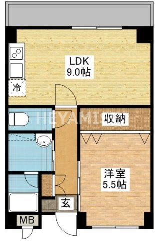 デ・クメール蛍茶屋東の間取り