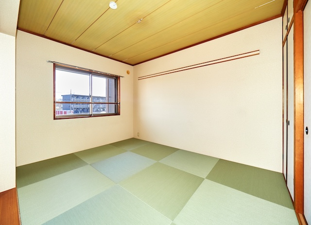 アグロスの和室|6帖和室はスクエアな琉球畳を使用しました