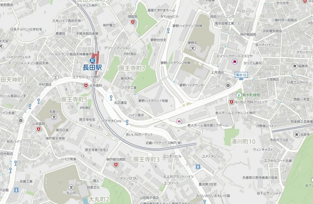 夢野ハイタウン1号棟の地図