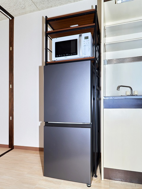 ラポールの設備|2ドア冷蔵庫、電子レンジ