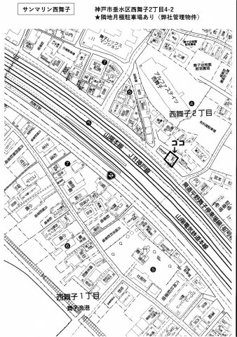 サンマリン西舞子の地図|山陽電鉄西舞子駅すぐそば！JR舞子駅徒歩も10分！通勤通学も楽々☆