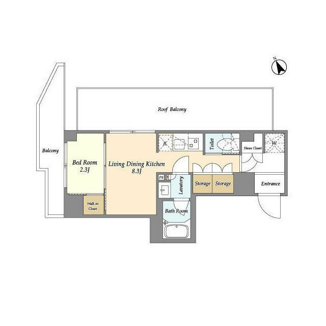 アジュールテラス門前仲町の間取り