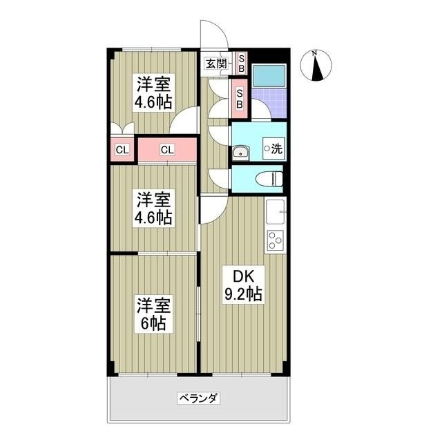 ハイツみさと公園の間取り