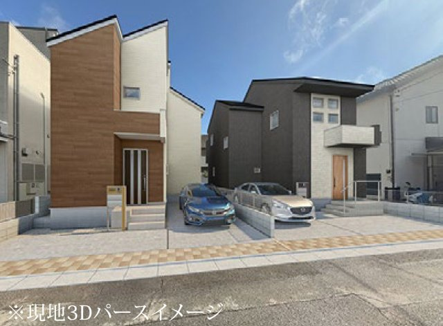小平市学園東町3丁目　西武多摩湖線　一橋学園駅　新築戸建の外観パース