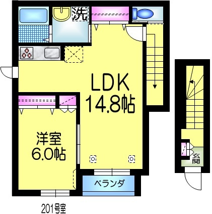 Ｍａｉｓｏｎ Ｂｌａｎｃｈｅ　メゾンブランシェの間取り|★開放感のある間取り★