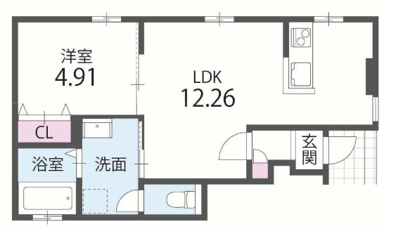メゾン東二見の間取り