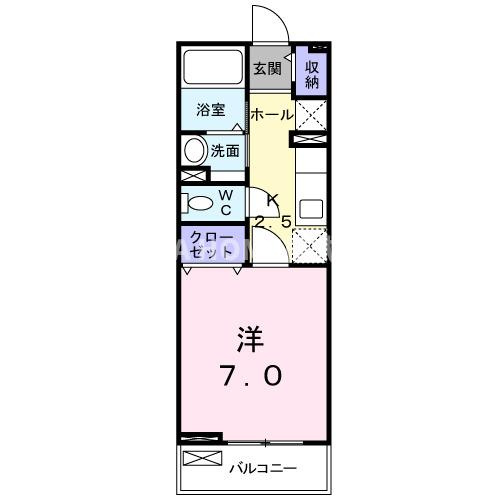 グランシャリオ　ジュモーの間取り|単身者向けの間取りです◆