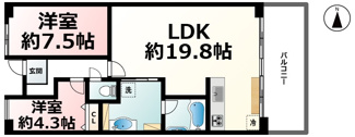 【間取り】 | ヴィオス北大路