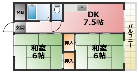 パインリーフ甲子園の間取り
