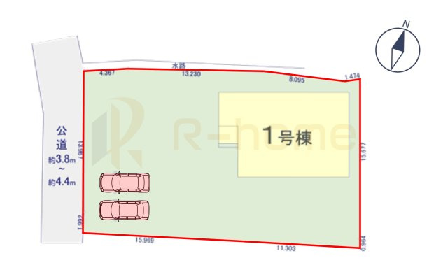 つくば市栗原1期　新築戸建て　1号棟の区画図|大きなお買い物だからこそ、メリット・デメリットを伝えさせて頂きます。
R-homeにお任せください♪