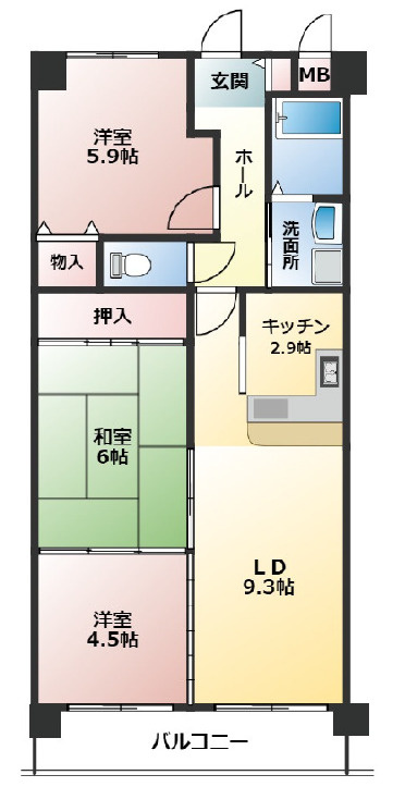 フロックス西明石の間取り