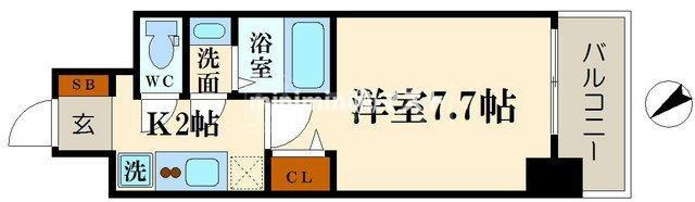 グランパシフィック岸里東の間取り