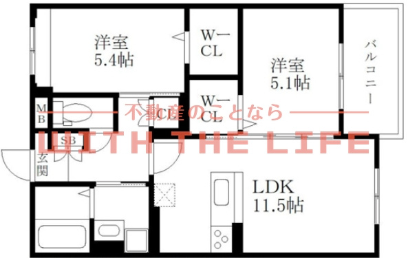 ボワットノワール【キャッシュバック対象物件】の間取り