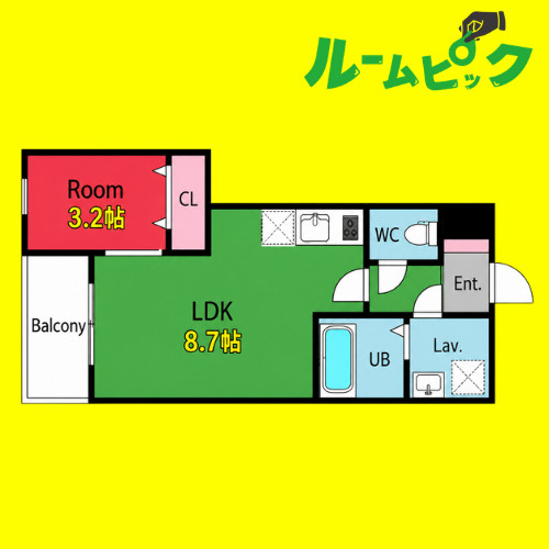 ジーメゾン名古屋道徳エルシア　名古屋市賃貸　仲介手数料無料の間取り