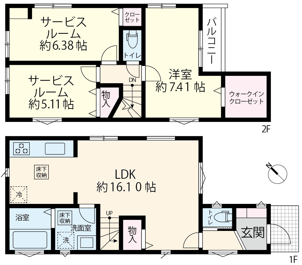 一階にLDKと水回りがあるので終の住処としても末永くお住まいになれます。