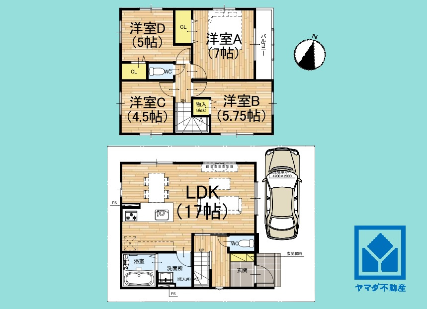 伊丹市野間１丁目１期の間取り